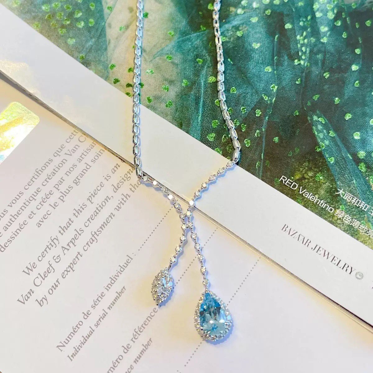 Double Teardrop Design S925 Sterling Silver Necklace