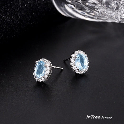 Natural Topaz S925 Sterling Silver Earring