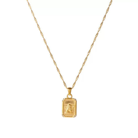 Angel Square Pendant Necklace