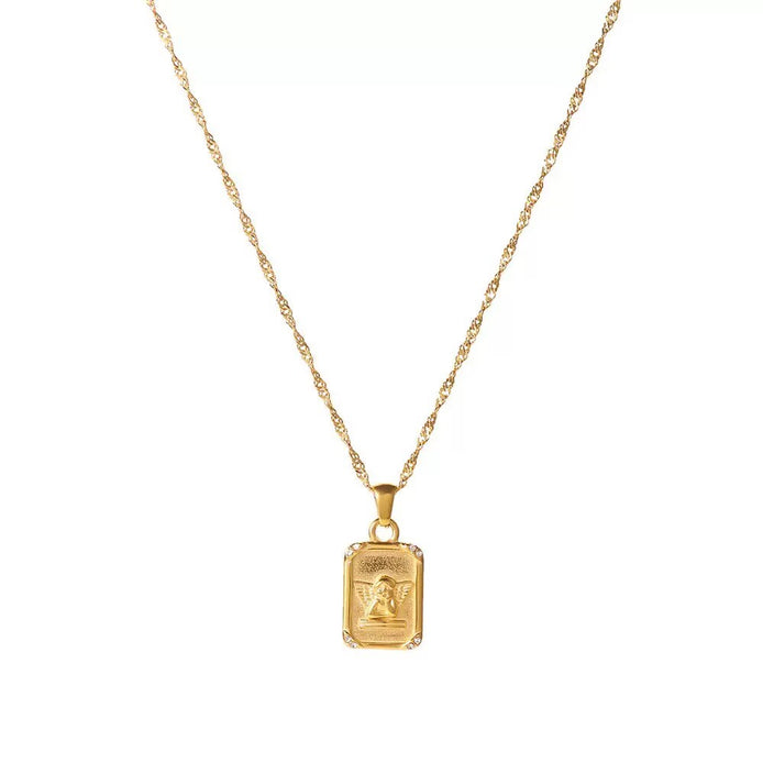 Angel Square Pendant Necklace
