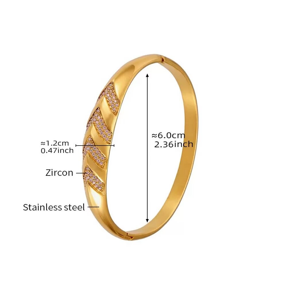 18K Gold Plated EDF Bracelet