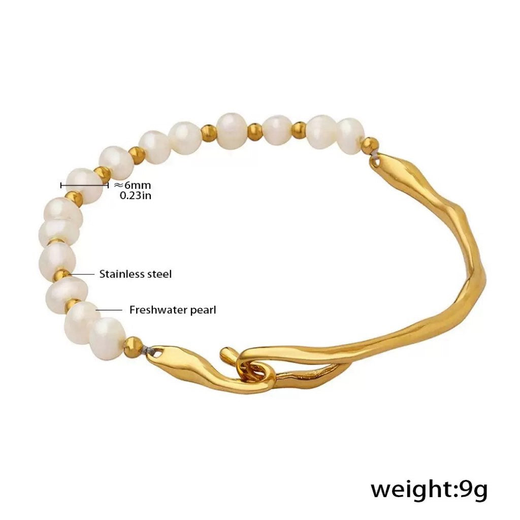 Beaded Design Pearl Bracelet