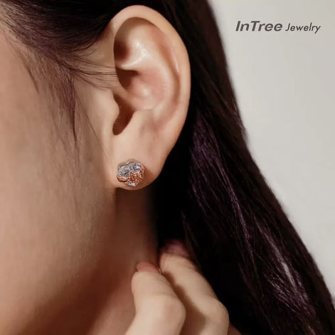 S925 Sterling Silver Bow Love Heart SET