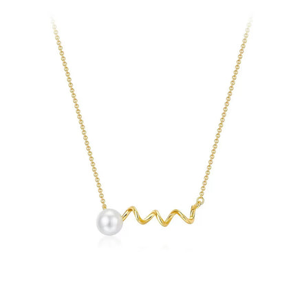 Original Designer -Golden Wave's Pearl Kiss Necklace