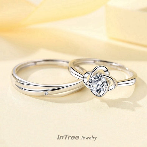 S925 Sterling Silver Couple Rings