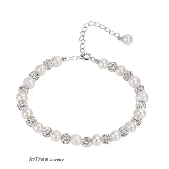 Natural Freshwater Pearl Beaded Bracelet