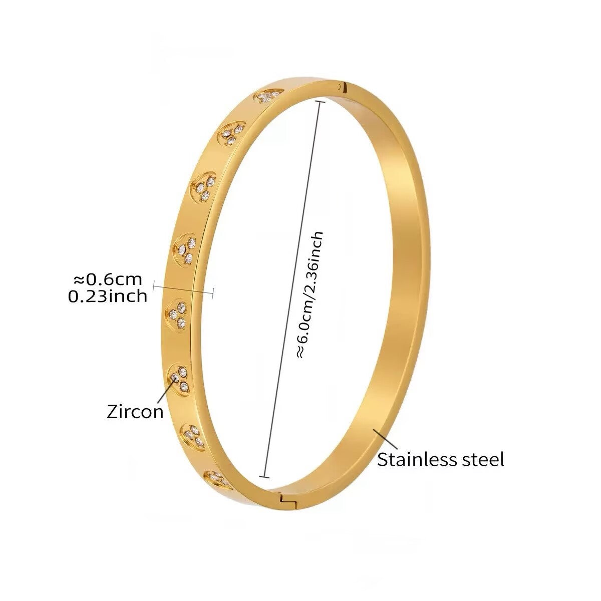 18K Gold Plated EDF Bracelet