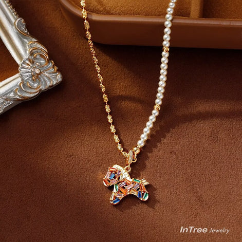 Colorful Pony Necklace SET