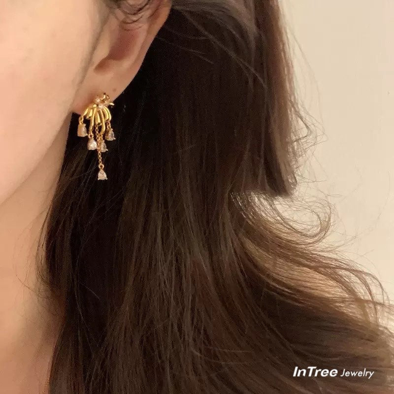 Fireworks Tassel Design Necklace SET