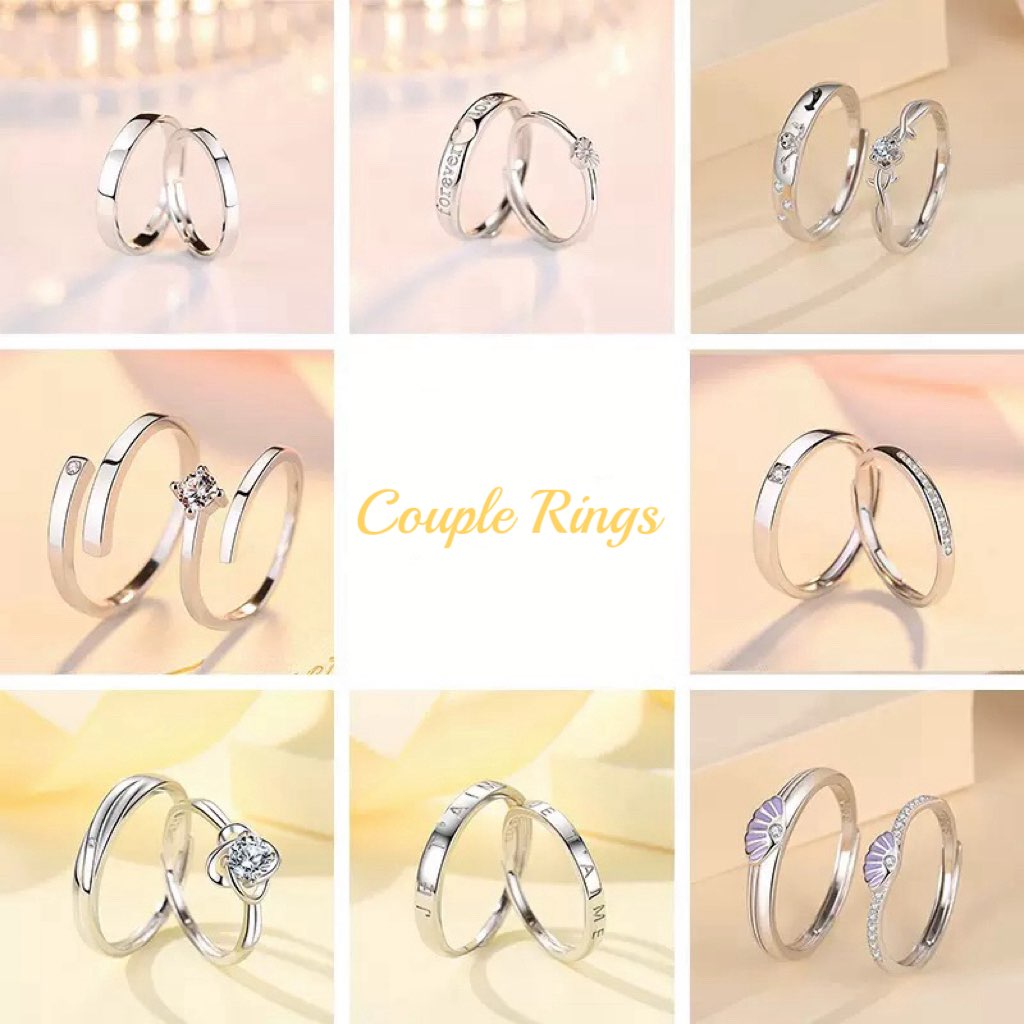 S925 Sterling Silver Couple Rings