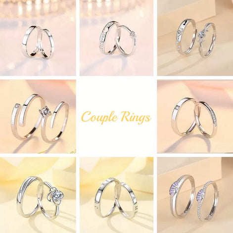 S925 Sterling Silver Couple Rings
