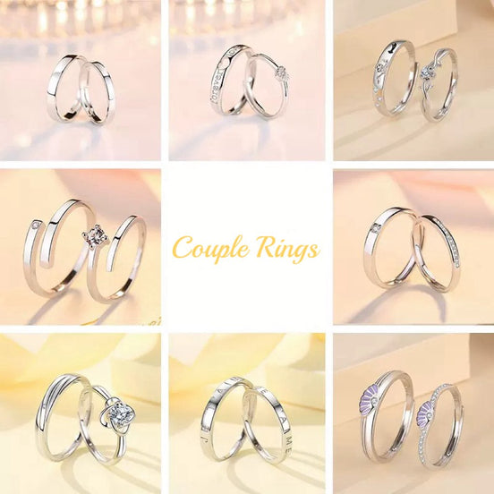 S925 Sterling Silver Couple Rings