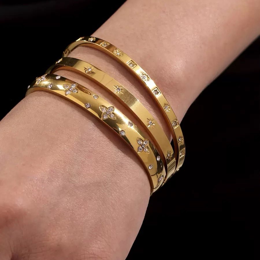 18K Gold Plated EDF Bracelet