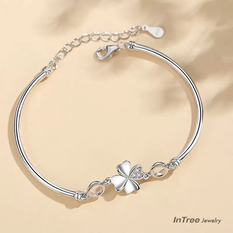 S999 Silver Four Leaf Clover SET