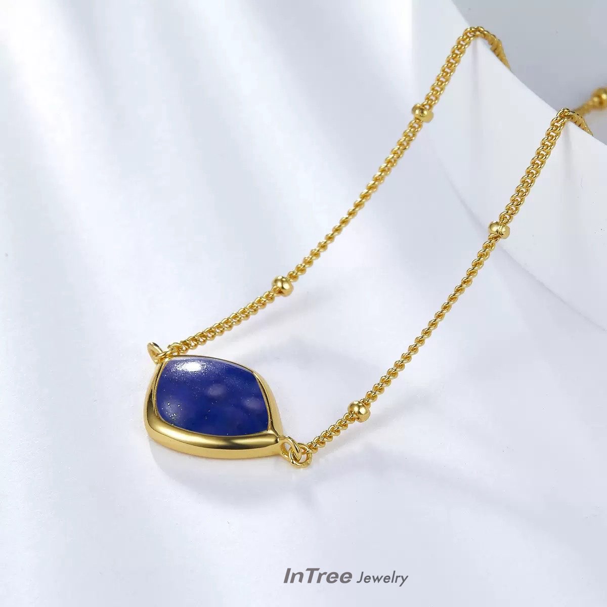 Original Designer -Lapis Deep Celestial Breath Necklace