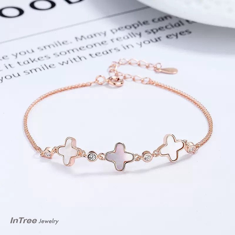 S925 Sterling Silver Mother of Pearl Bracelet