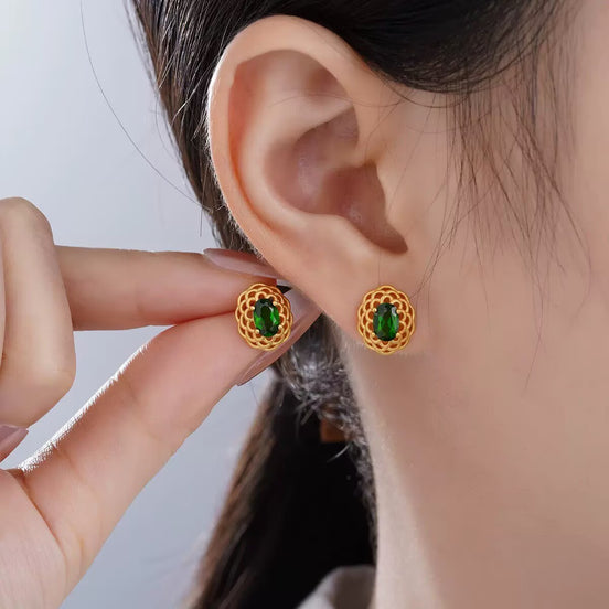 Enchanted Diopside Dream Earring