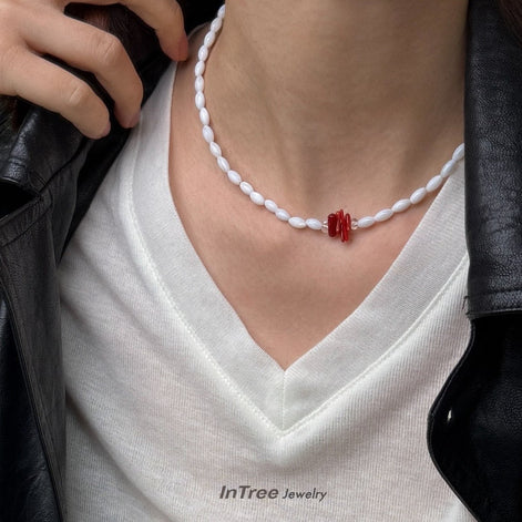 TWT Minimalist Design Beaded Necklace