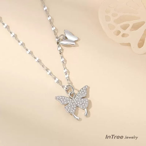 S999 Silver Butterfly Design Necklace