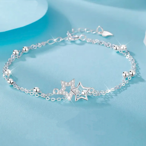S925 sterling silver starry sky bracelet