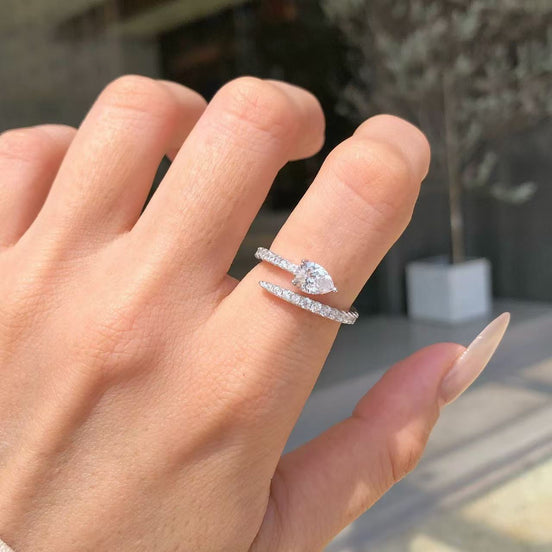 HSD S925 Sterling Silver Ring with 5A Zircon