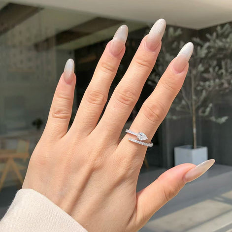 HSD S925 Sterling Silver Ring with 5A Zircon